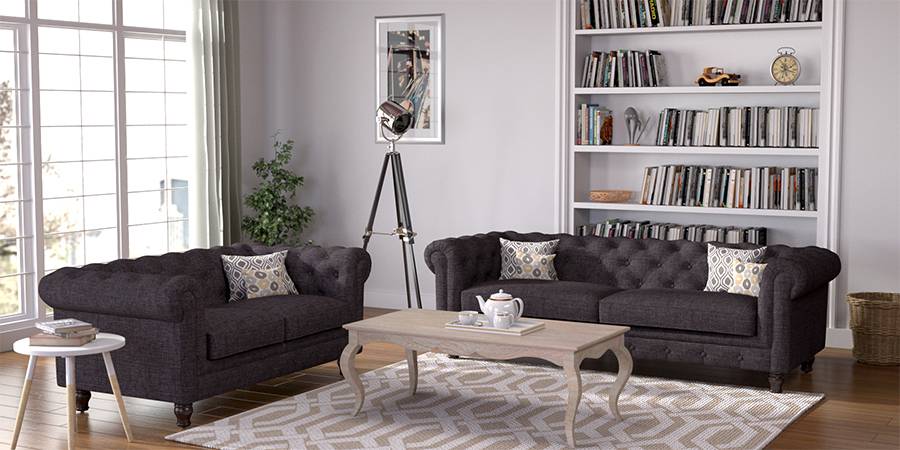 Winchester Fabric Sofa (Steel Grey)